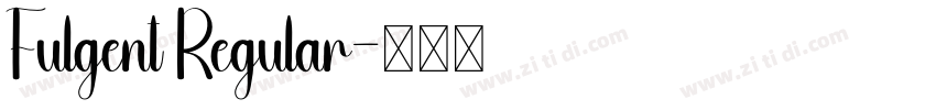 Fulgent Regular字体转换
